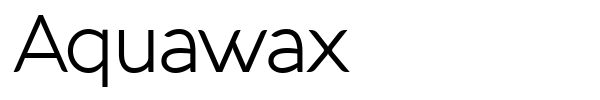 Aquawax font preview